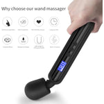 Vibrator Wand Adult Sex Toys & Games Sex Novelties Vibrating Massager For Clitoral Stimulation Powerful Vibrator Pleasure With 10 Modes Lcd Display Birthday Gifts For Women Men Couples (Black)