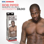 Doc Johnson Signature Series - Rob Piper - 10.5 Inch Realistic ULTRASKYN Dildo with Removable Vac-U-Lock Suction Cup - F-Machine & Harness Compatible - for Adults Only, Chocolate