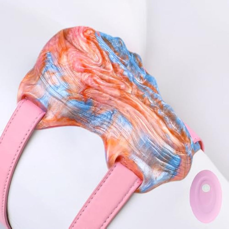 Wearable Lesbian Masturbation Grinder, Soft With Strap, Vibrator With Multiple Vibration Modes Remote Control Silicone Clitoris Vibrator Adult Sex Toy (N-Sjcv5128)