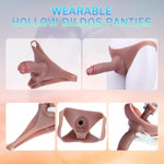 Hollow Strap On Dildo Harness,Realisitc Male Penis Sleeve Extender Cock Sleve Enlarger, Soft Silicone Wearable Dildo Panties Adult Sex Toys For Couples Men Women Lesbian