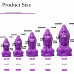 Fantasy Squirt Dildo With Ejaculatory Function - Purple Silicone Dildos With Enema Bulb, Realistic Prostate Toy With Suction Cup, Monster Peins Sex Toy For Men And Women (Purple-D220-M)