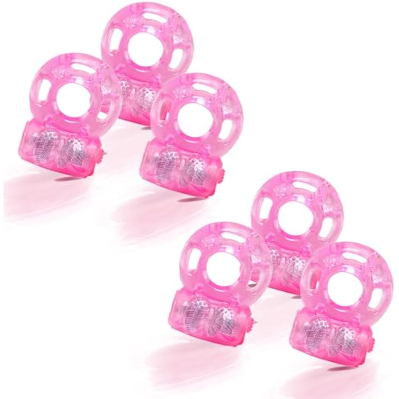 6 Pieces Vibrating Penis Rings, Cockscomb Rings, Clitoral Mini G-Spot Vibrator, Penile Erection Enhancement Products, Adult Pornographic Sex Toys, Male Delayed Ejaculation,Rooster Ring Sex Machine