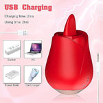 Rose Sex Toy Vibrators For Women, Clitoral Vibrators Tongue Licking Sex Stimulator With 5 Modes, Penis Nipple Teasing Toys,Clitoris Sex Things For Sexual Pleasure, Rose Vibrators Adult Sex Toy