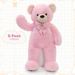 5 Ft Big Teddy Bear, 5 Feet Huge Teddy Bears Stuffed Animals For Girlfriend Wife, Cuddly Gift Life Size Bear On Valentines Birthday, 59 Inch, Pink
