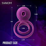 SVAKOM Couples Ring Vibrating Dual Penis Rings Male Adult Sensory Toys + SVAKOM Coco G Spot Vibrator - 8 Seconds to Climax Finger Shaped Waterproof Vibes for Women