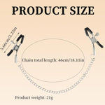 Nipple Clamps, Nipple Clamps With Chain Necklace Nipple Clips Lightweight And Comfortable Suitable For Various Carnival Scenes Promote Intimacy Between Couples