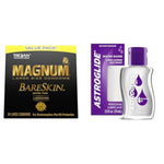 TROJAN Magnum BareSkin Premium Large Condoms, Comfortable and Smooth Lubricated Condoms for Men & Astroglide Liquid Personal Lubricant (2.5oz), Water Based Lube, Dr. Recommended Brand, Long Lasting