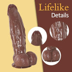 15 Inch Huge Thick Dildo Realistic,Massive Giant Dildo Brown With Strong Suction Cup For Hands-Free, Bbc Sex Toys For Women Men Couples