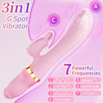 G Spot Vibrator Upgrade Silicone Adult Sex Toys With 7 Rubbing & 7 Vibrating, Waterproof Clitoral Stimulator Dildo Rabbit Vibrator Nipple Anal Women Sex Toy For Female And Couples (Violet)