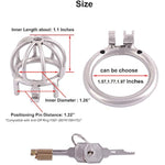 Metal Male Chastity Device Small 304 Steel Stainless Comfortable Cock Cage Adult Game Sex Toy D250 (1.97 Inch / 50Mm) Silver Grey