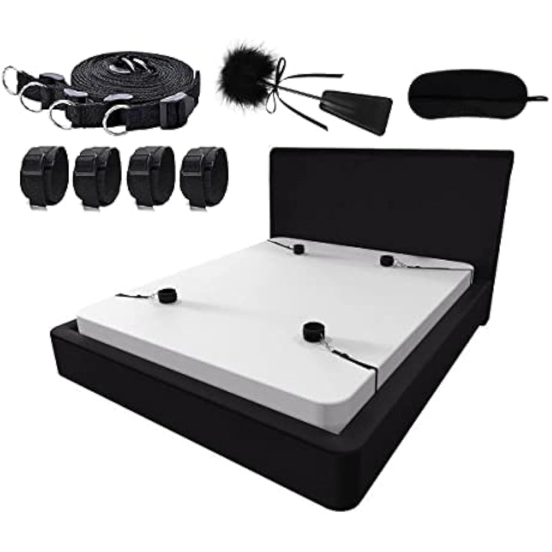 Sex Restraining Bondage Bdsm Kit, Handcuffs Sex Bed Adult Set, Bdsm Bondaged Restraints Sex Furniture For Couples, Restraints Sex Straps & Ankle Cuffs, Blindfold & Tickler