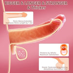 Penis Sleeve Cock Sleeve Extender - Realistic Soft Silicone Penis Enlarger Penis Ring,Mens Sex Toys Penis Cuff Thickened Testicle Ring Male Adult Toys, Penis Extender And Penis Enlarger For Men