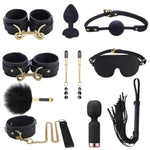 Bdsm Restraints Sex Toys 10Pc Bondage Restraints Set Fetish Bed Restraints Kits For Beginners,Gang Ball Play, Vibrators Massagers, Bondage Kit For Couples Sex(Black)