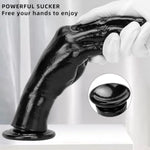 Fist Dildo Black Hand Dildo Anal Plug Butt Plug With Strong Suction Cup 3 Sizes Vaginal G-Spot Anal Pleasure Trainer Penis Sex Toys For Men Women Masturbation (M)