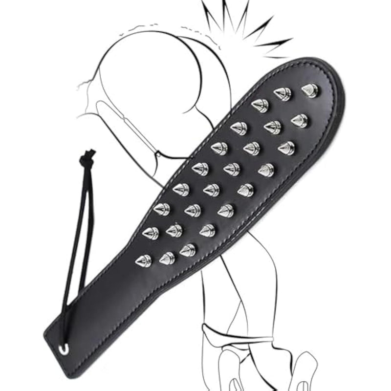 Spanking Paddle For Sex Leather Sm Tool With Safe Rivet Sex Paddle For Extra Sensation Flirt Paddle Sex Restraint Bondage Adult Sex Paddle With Unique Design For Couple/Women Bdsm