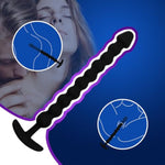 Extra Long Silicone Anal Chain with 10 Flexible Balls and Butt Plugs for Men and Women