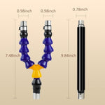 Sex Machine Attachments,3Xlr Connector Double Head Flexible Extention Rods,9.8Inch/25Cm Extend Tube,Extend Dildos Adapter For Automatic Thrusting Sex Machine