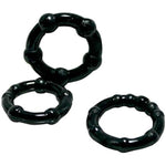 Triton Penis Ring, Cock Ring For Men, Enhancement Pleasure Rings With Knubbs, Black