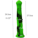 Multi Color Soft Flexible Animal Artificial Horse Dildo Silicone Dildo Toy Adult Sex Toy For Women With Suction (Green+Black)