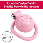 Male Chastity Devices, Chastity Device With 5 Sizes Rings And Invisible Lock For Man Penis Exercise Bondage Gear & Accessories(Pink)