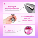 Anal Plug 3Pcs – Jeweled Butt Plugs – Luxury Anal Sex Toys – Steel Butt Plug For Men & Women – Sex Massage