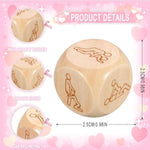 Date Night Dice, Valentine'S Day Gifts For Couples Women Men Decision Dice Wooden Couple Dice Game, Couple Fun Dice Game Dice Novelty Gifts For Him Her Honeymoon Wedding Anniversary Couple Gifts(Love)