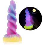 8.26 Inch Silicone Suction Cup Dildo For Women, Ribbed Dildo, Flexible Soft Thick Beginner Adults Anal Dildo, Anal Sex Toy Monster Fantasy Dildo Glow In The Dark