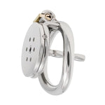 Flat Metal Male Chastity Cock Cage Steel Stainless Virginity Lock Belt With Negative Extreme Catheter Bdsm Cage Adult Game Sex Toy Chs158-50Mm-Duan