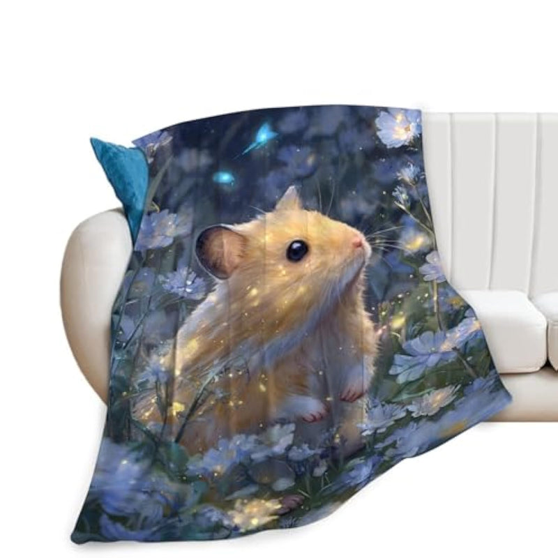 Hamster Blanket Gifts For Girls Boys Guinea Pig Lover Throw Cozy Plush Fleece Flannel Lightweight Fuzzy Blankets For Women Men 50"X40"