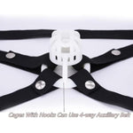 Chastity Belt Male Chastity Device Accessory Elastic Band Chastity Strap Penis Cage Cock Cages Auxiliary Rope Adult Threed And Four Way Bondage Belts (Black, Four-Way)
