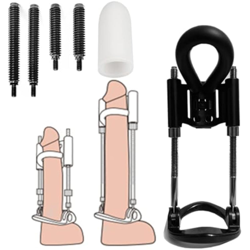 Penis Extender Penis Stretcher Penile Enlarger Traction Device With Silicone Protector, Penis Extension Is Natural Effective Device For Penis Enlarger (Black)