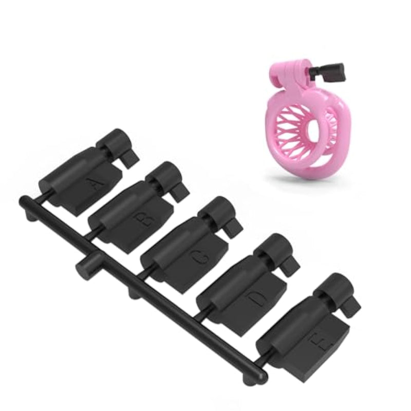 5 Disposable Plastic Locks, Chastity Cage Male Keys Black Portable Cock Cage Invisible Lock Cylinder Sex Toys Accessories For Men