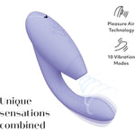 Duo 2 Clitoral Sucker Rabbit Vibrator Sex Toy | Clit Sucking Gspot Vibrating Stimulator | Clitoris Suction | Sexual Pleasure Device | Dildo | Adult Toys For Women | Dual Stimulator | Lilac