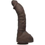 Doc Johnson Prince Yahshua - ULTRASKYN 10.5” Cock - With Removable Vac-U-Lock Suction Cup Base - F-Machine Compatible Dildo - Brown