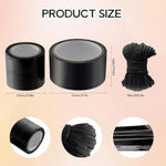 Bdsm Bondage Restraints Tape Set - 2 Rolls Restraint Tape With Soft Bondage Rope For Bdsm Games Adult Sex Toys Reusable Binding Sex Rope Pvc Electrostatic Tape Sex Things For Couples Kinky (Black)