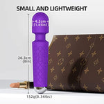 Clitioral Vibrator Wand Massager,Large Female Clit Sexual Stimulation Device With 20 Vibrations & 8 Speeds,Rechargeable Personal Vibrating Handheld Massager Cordless Women Sex Toys For Couple,Purple