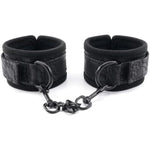 Black Leather Sex Wrist Cuffs And Ankle Cuffs For Sm Games, Women And Men'S Bondage Cuffs For Sex Games, Leather Sm Cuffs For Bondage Restraints, Bondage Handcuffs And Ankle Cuffs Set (Color-1)