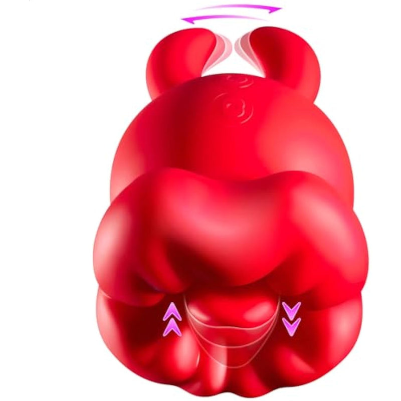 Tongue Vibrator 2 In 1 Clitoral Vibrator Mouth-Shaped With 10 Tongue Licking Vibrating Modes Nipples Anal Stimulator For Women Couples