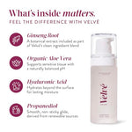 Velve Water-Based Lube - pH Balanced, Aloe & Hyaluronic Acid, Non-Sticky