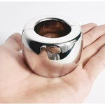 Stainless Steel Ball Stretcher Scrotum Metal Penis Lock Cock Ring Male Delay Ejaculation Erection Cock Ring Slave Sex Toy Man (Magnetic 30Mm)