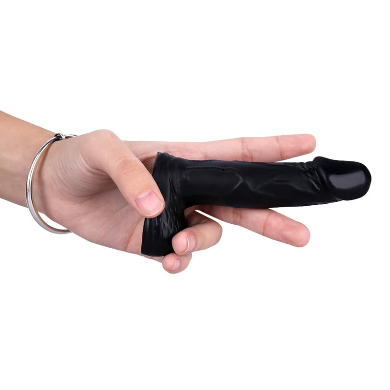 4.3 Inches Realistic Dildo For Beginners, Anal Dildos Lifelike Fake Penis For Women/Men/Gay, Adult Sex Toys For G Spot Stimulator Anal Plug Training Sets (4.3" Black-1)