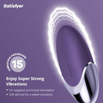Purple Pleasure Vibrator Sex Toy | Adult Toys For Women | Lay-On Vibrator With 15 Vibration Modes | Vibrating Sexual Pleasure Device | Stimulation Vibrators | Female Wellness Tools