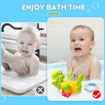 Baby Bath Toys For Kids Ages 1-3, Sprinkler Swimming Turtle Water Toys For Toddlers 2-4 With 5 Rings, Bath Toys For Babies 6-12/12-18 Months, 1 Year Old Boy And Girl Christmas Birthday Gifts