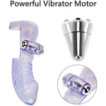 Finger Sleeves Vibrator G-Spot Clit Massager Stimulator, Female Lesbian Bullet Vibration Masturbator Sex Toys, Vagina Orgasm Anal Adult Erotic Sex Toys For Women Couples (A)