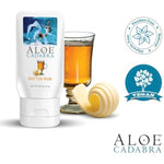 Aloe Cadabra Flavored Personal Lubricant and Vaginal Moisturizer, Organic Edible Aloe Lube for Men, Women, Non-Staining, pH Balanced, (Butter Rum, 2.5 Ounces, 1 Pack)