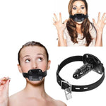 Bdsm Restraint Kit Dildo Mouth Gag Ball Gag Realistic Penis Sex Gag With Lock & Wrist Thigh Cuffs Handcuffs Sex Toys For Adult Couple Sm Game