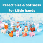Bath Toys No Hole, For Infants 6-12& Toddlers 1-3, No Hole Bathtub Toys (Animal C2, 16 Pcs With Mesh Bag)