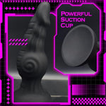 Realistic Dildo 10.43 Inch Black G-Spot Dildo Liquid Silicone Textured Fake Penis With Strong Suction Cup & Big Knot & Tapered Glans Sex Toys For Women Men Vaginal Anal Masturbation