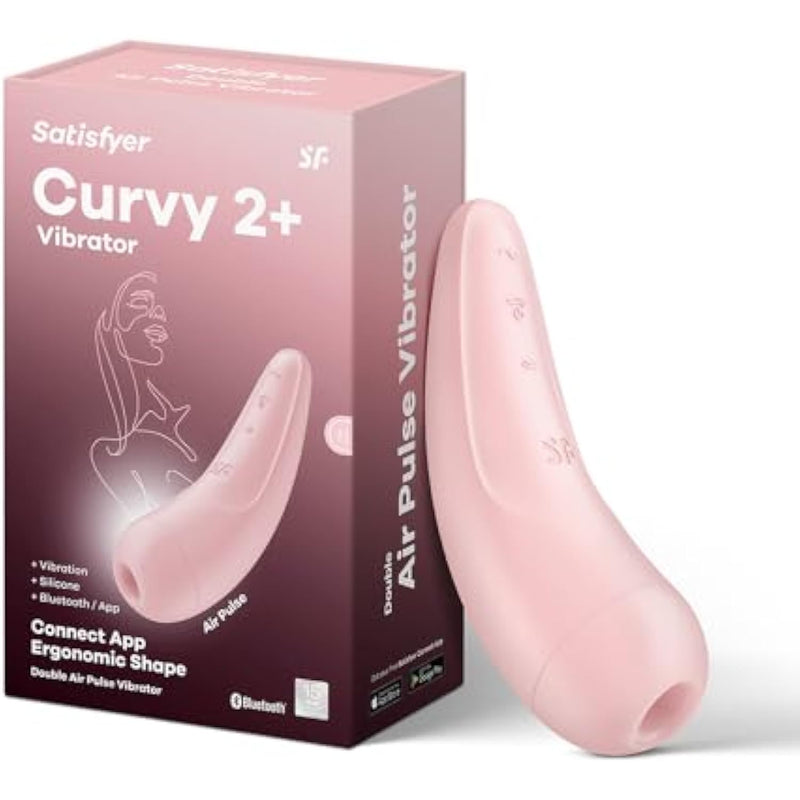 Curvy 2 Connect App Vibrator Sex Toy | Adult Toys For Women | Clitoral Stimulation Vibrator | Vibrating Sexual Pleasure Device | Stimulation Vibrators | Woman Sextoy (Pink)