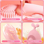 Thrusting Rabbit Vibrator, G Spot Clitoral Vibrator Waterproof & Rechargeable Realistic Silicone Dildo Vibrator With One-Button Thrusting & 10 Vibrating Modes, Pink Sex Toys For Women - Pink